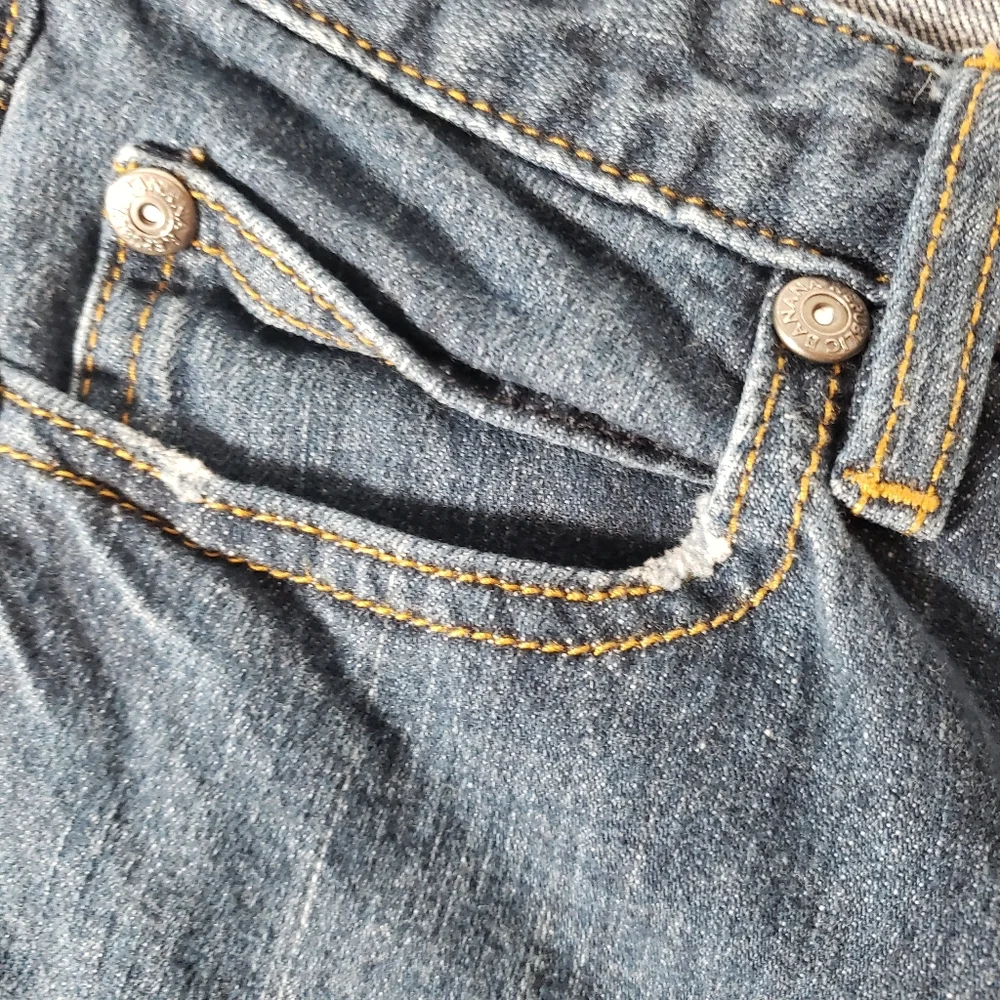 Vtg Banana Republic Denim Jeans 8 Contour Boot Cut Dark Wash Mid Rise Stretch